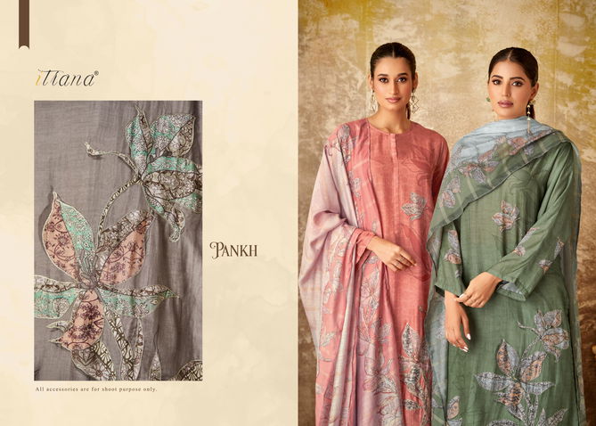 Pankh By Itrana Muslin Silk Digital Printed Dress Material Wholesale Shop In Surat
